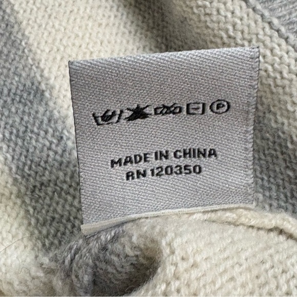 CLAUDIA NICHOLE Preppy Minimalist Striped Cashmere Cotton Crewneck Sweater XS - Picture 12 of 16